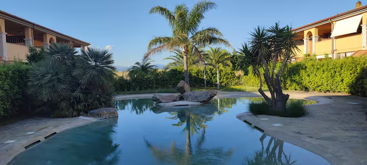 Private swimming pool suitable for children